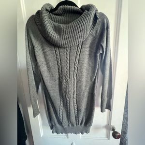 Grey sweater dress